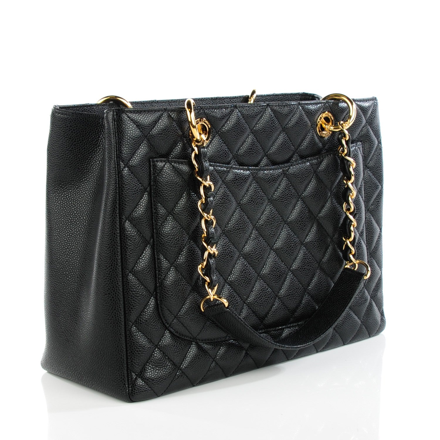 Chanel Caviar Quilted Grand Shopping Tote GST Black 3 of 8