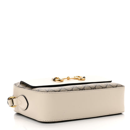 Gucci GG Supreme Monogram Small Horsebit 1955 Shoulder Bag Beige Mystic White 4 of 9