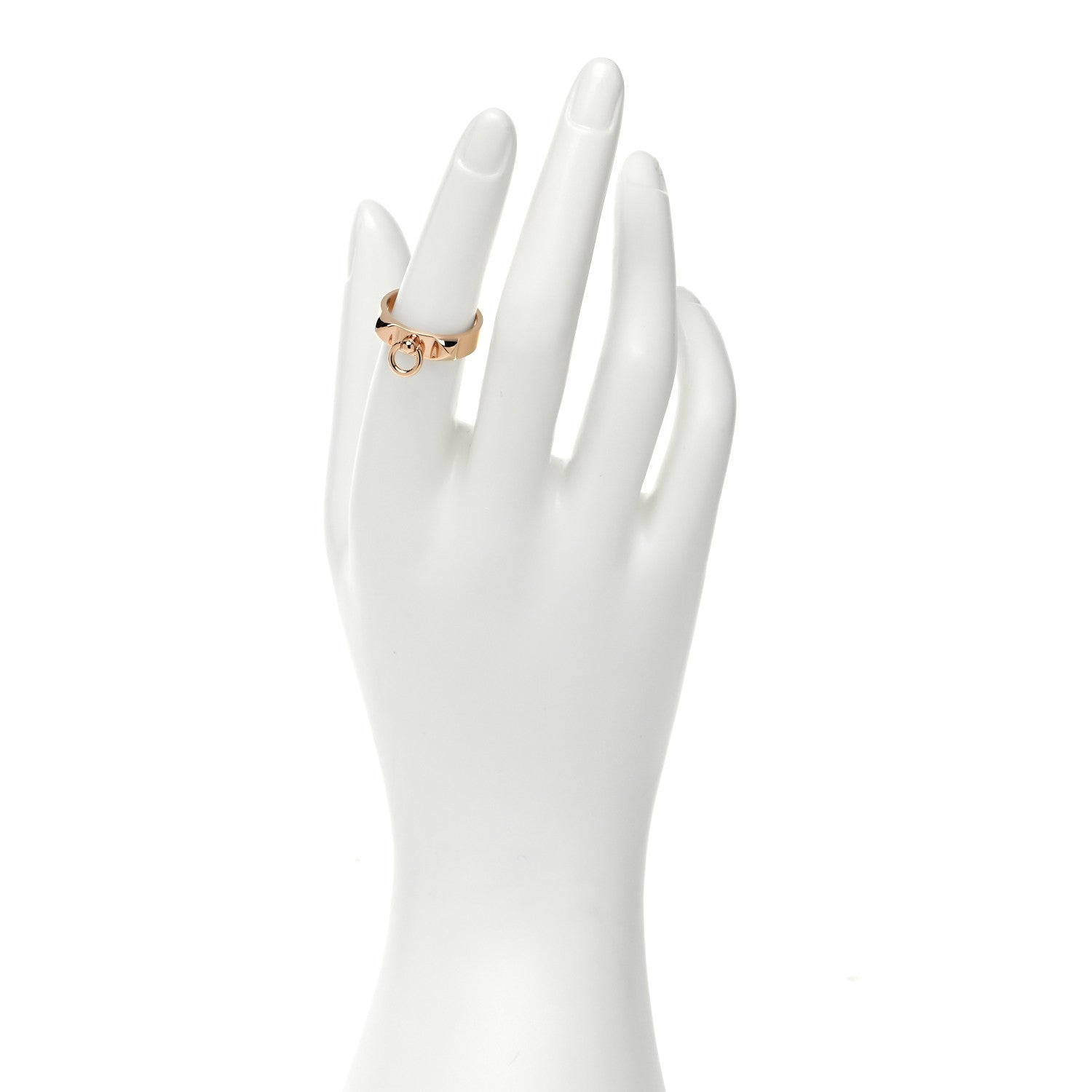 Hermes 18K Rose Gold PM Collier De Chien Ring 53 6.25 2 of 5