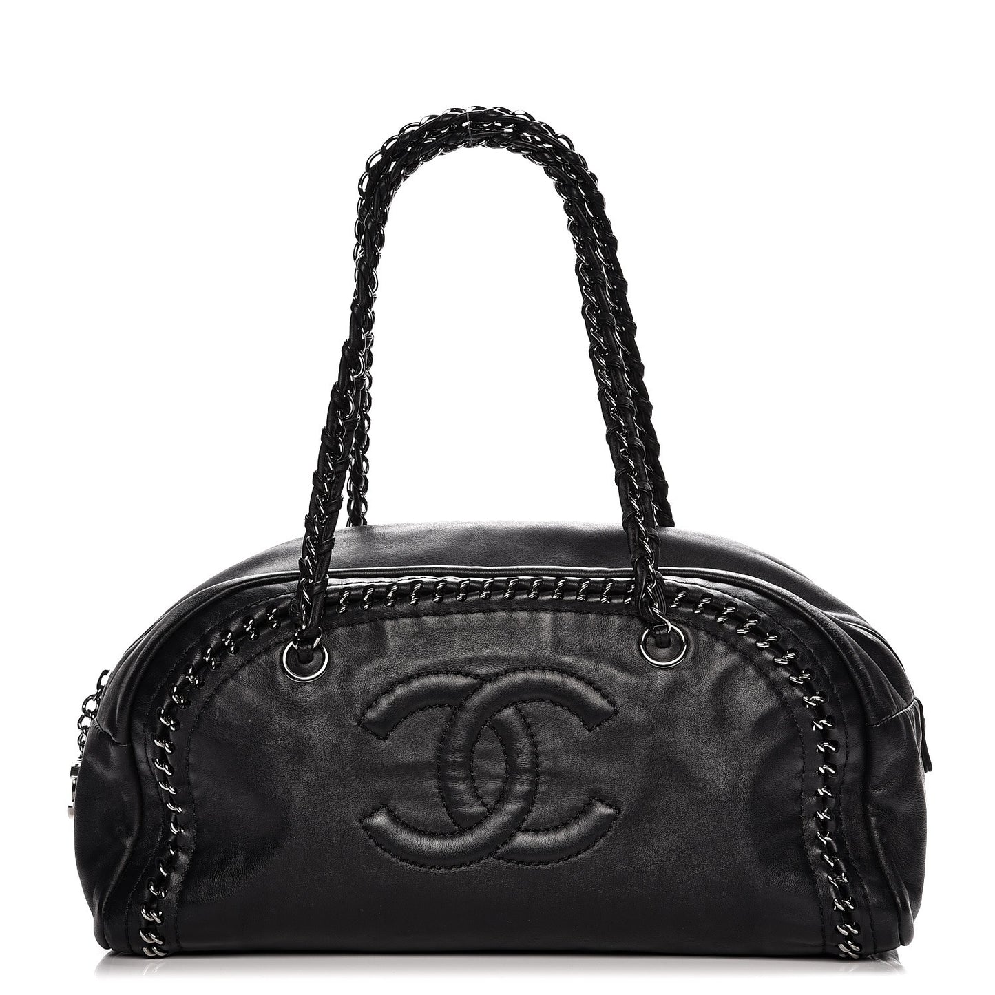 Smooth Calfskin Medium Luxe Ligne Bowler Black