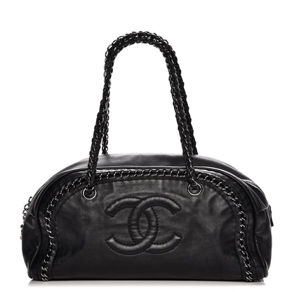 Chanel Smooth Calfskin Medium Luxe Ligne Bowler Black 1 of 13