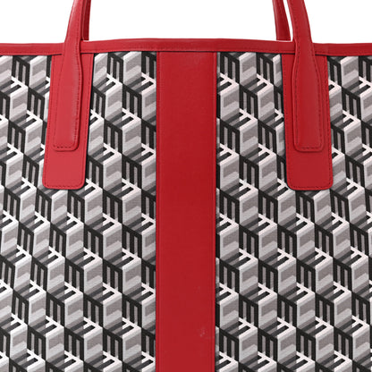 MCM Visetos Medium Liz Reversible Shopper Tote Candy Red 13 of 20