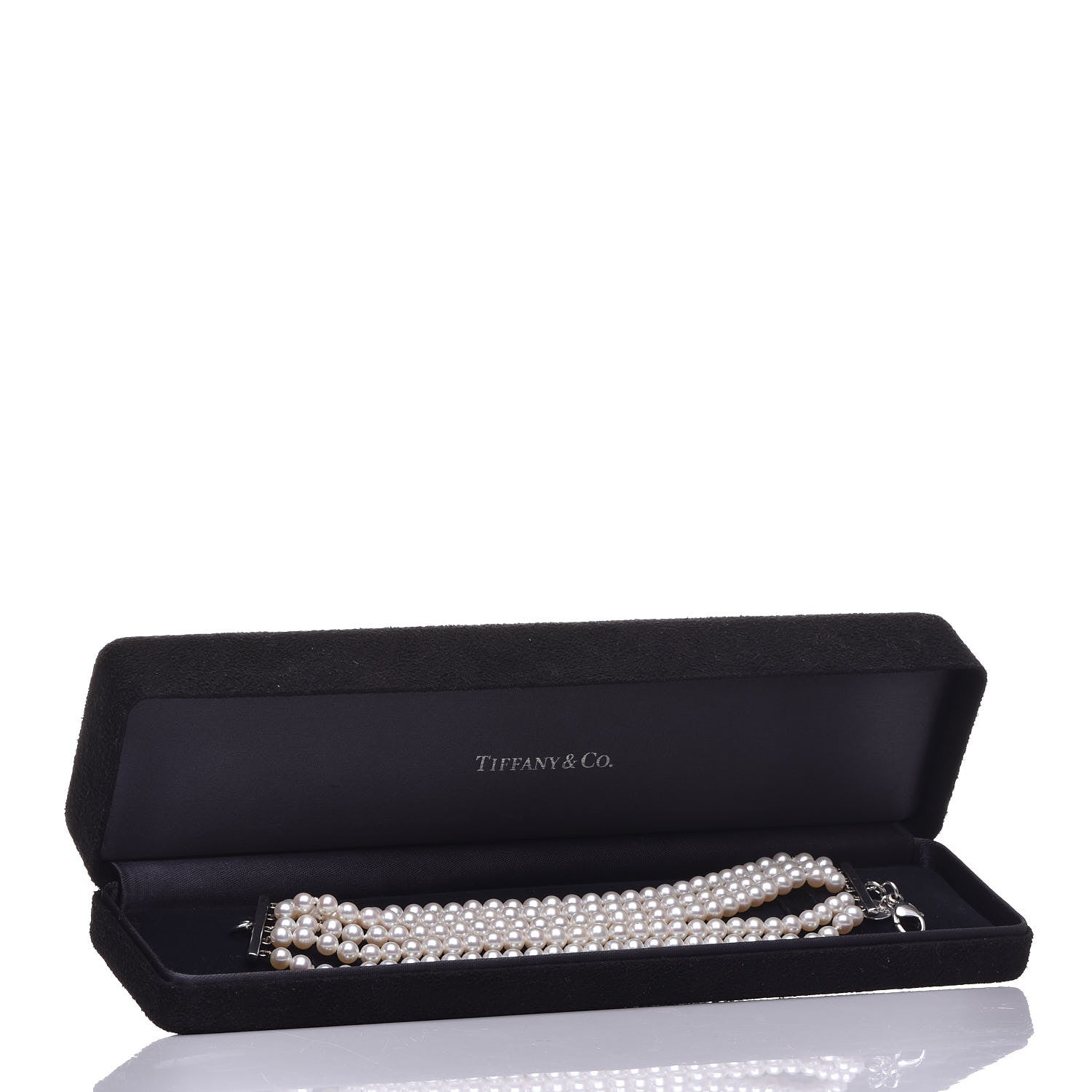 Tiffany Sterling Silver Pearl 4.5mm Ziegfeld 5 Strand Bracelet 6 of 6