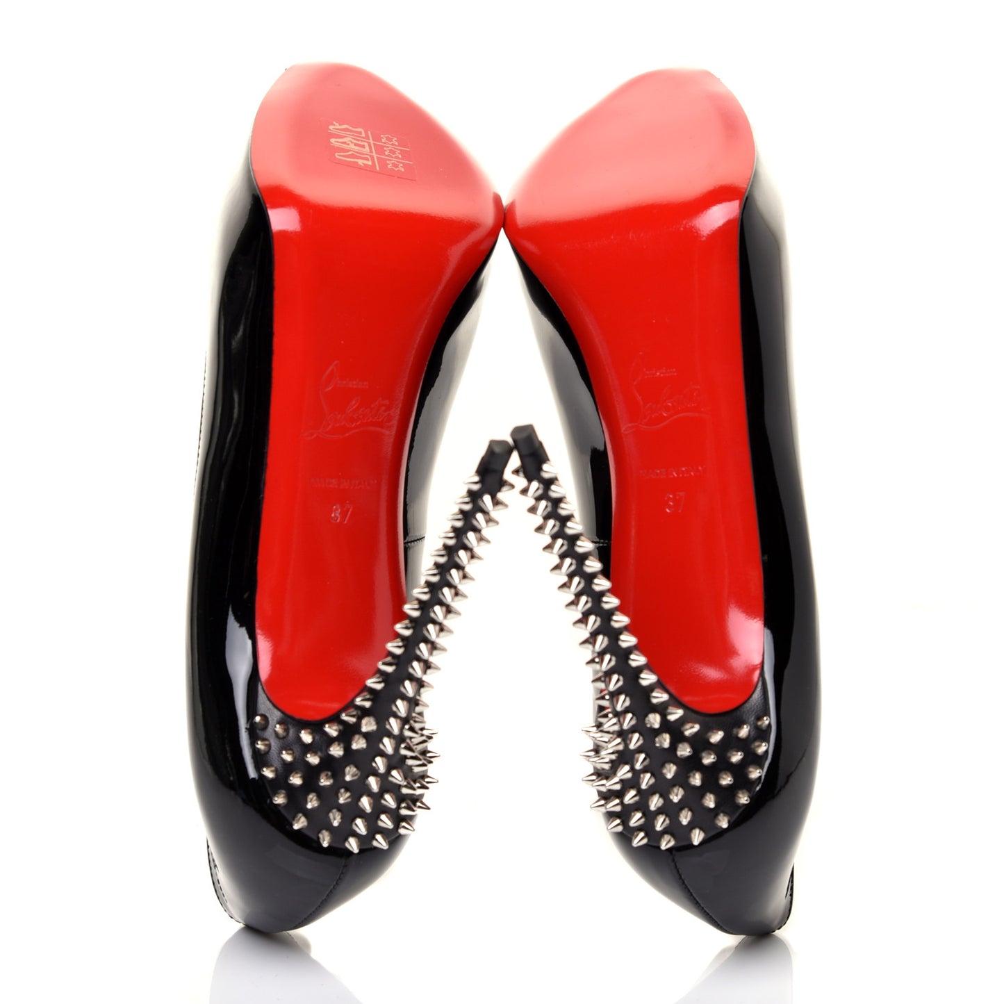 Patent New Very Prive Spikes 120 Pumps 37 Black