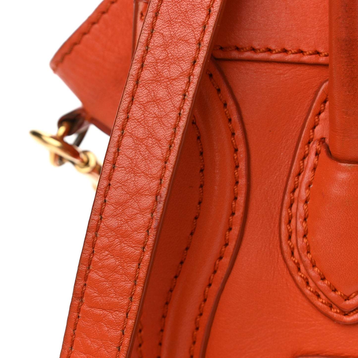 Smooth Calfskin Nano Luggage Orange
