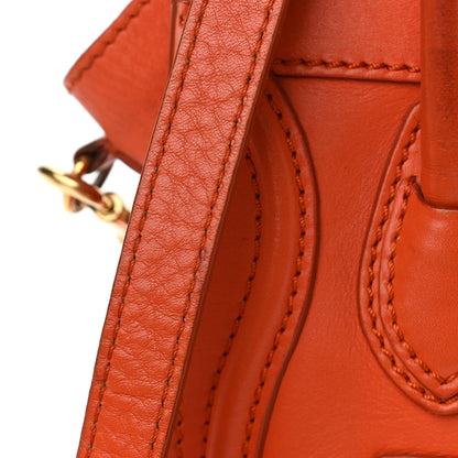 Celine Smooth Calfskin Nano Luggage Orange 19 of 22