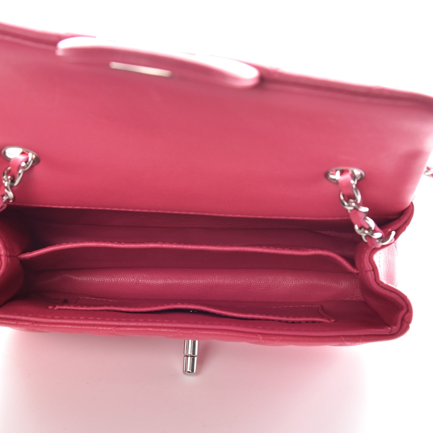 Lambskin Quilted Extra Mini Flap Dark Pink