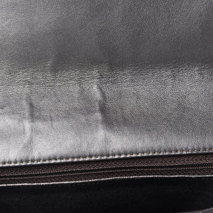 Chanel Metallic Lambskin Quilted Maxi Single Flap Dark Grey 9 of 13