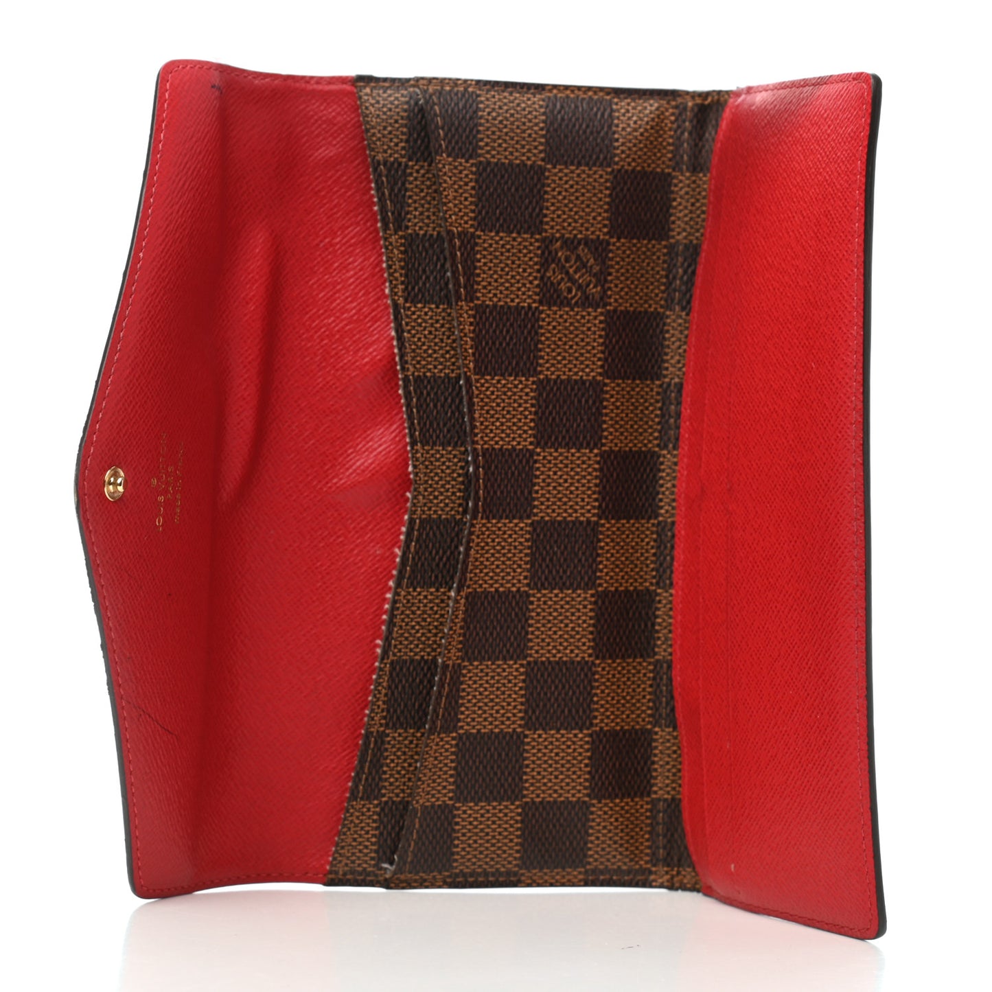 Damier Ebene Josephine Wallet Red