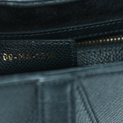 Christian Dior Grained Calfskin Saddle Bag Black 7 of 11