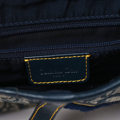 Christian Dior Monogram Double Saddle Bag Navy Blue 6 of 12