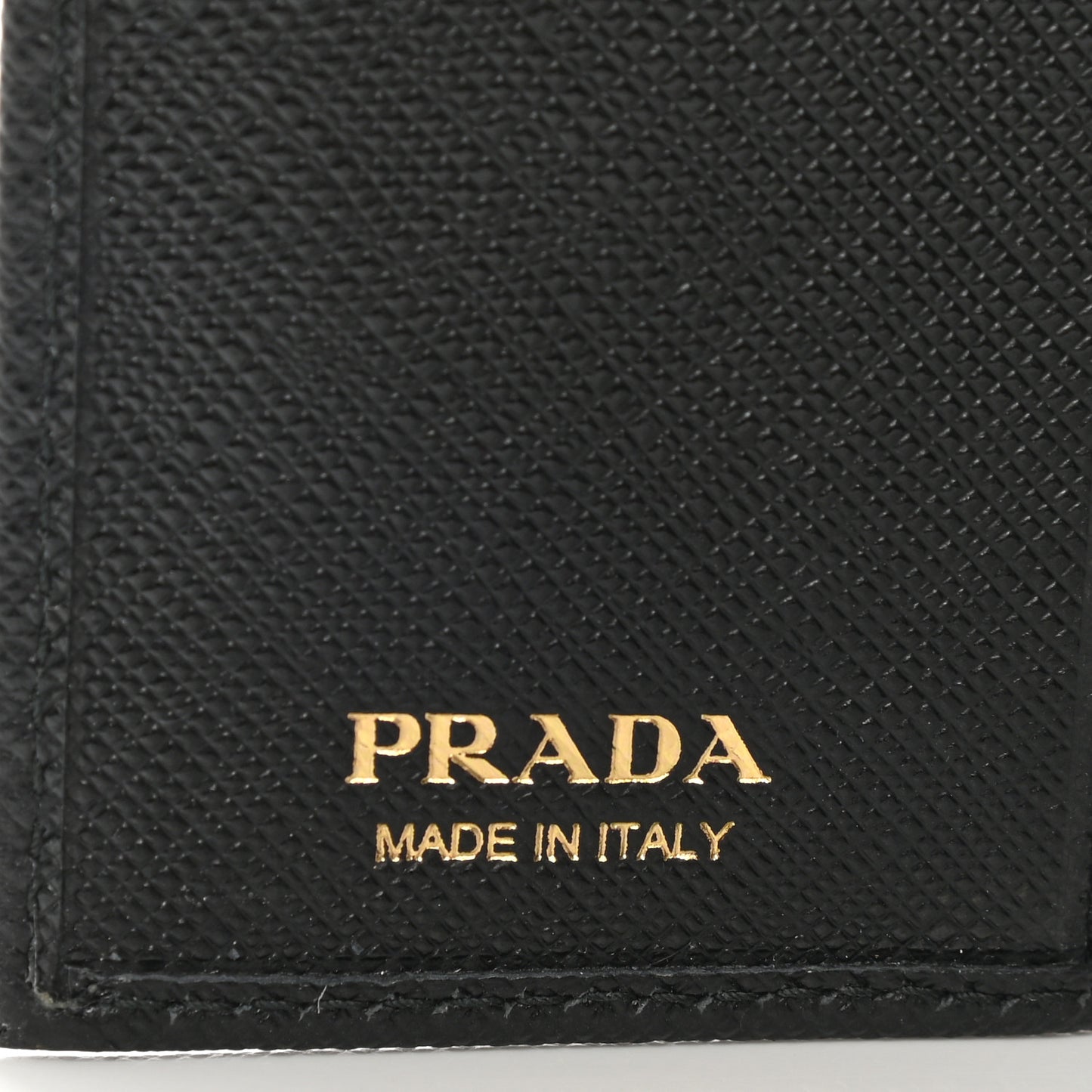 Saffiano Triangle Bi-Fold Wallet Black