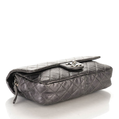 Chanel Iridescent Quilted Small Chic Caviar Flap Dark Silver 4 of 8