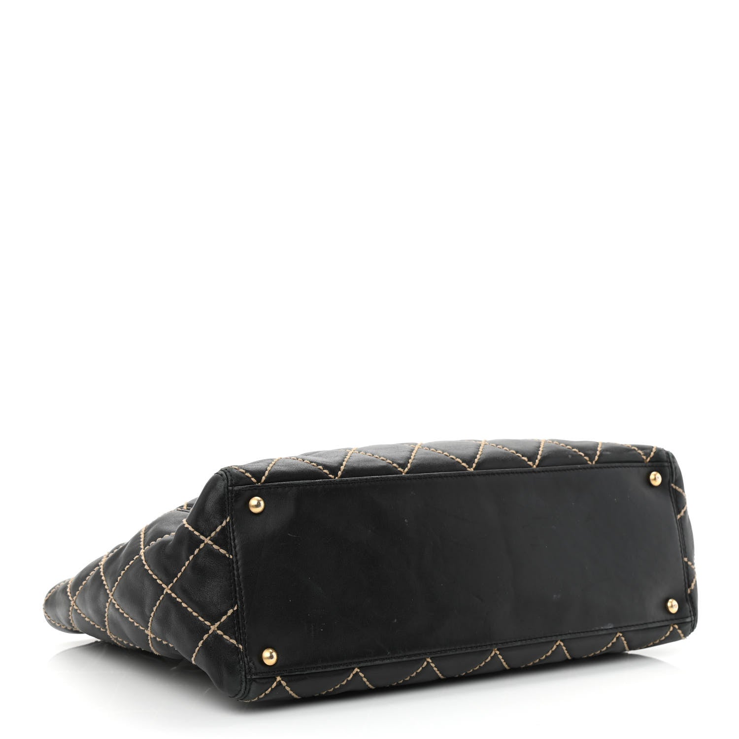 Chanel Calfskin Contrast Stitch Surpique Tote Black 4 of 13