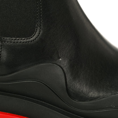 Bottega Veneta Calfskin The Tire Chelsea Boots 36.5 Black Bright Red 20 of 26