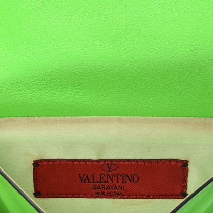 Valentino Garavani Vitello Rockstud Top Handle Crossbody Bag Green Fluo 6 of 15