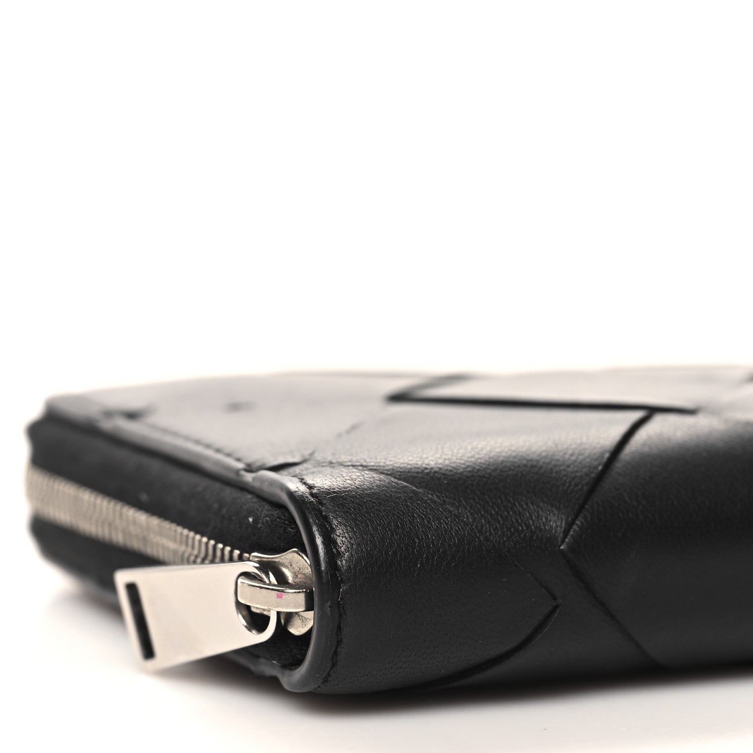 Bottega Veneta Nappa Maxi Intrecciato Zip Around Wallet Black 8 of 9