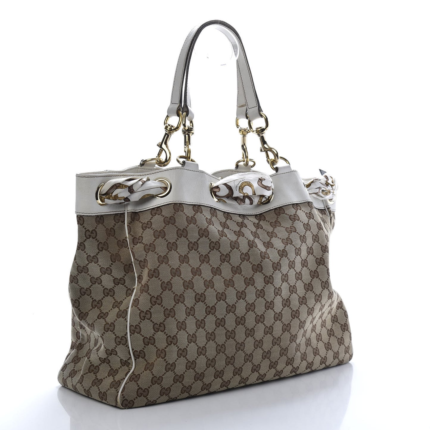 Monogram Large Positano Tote Off White