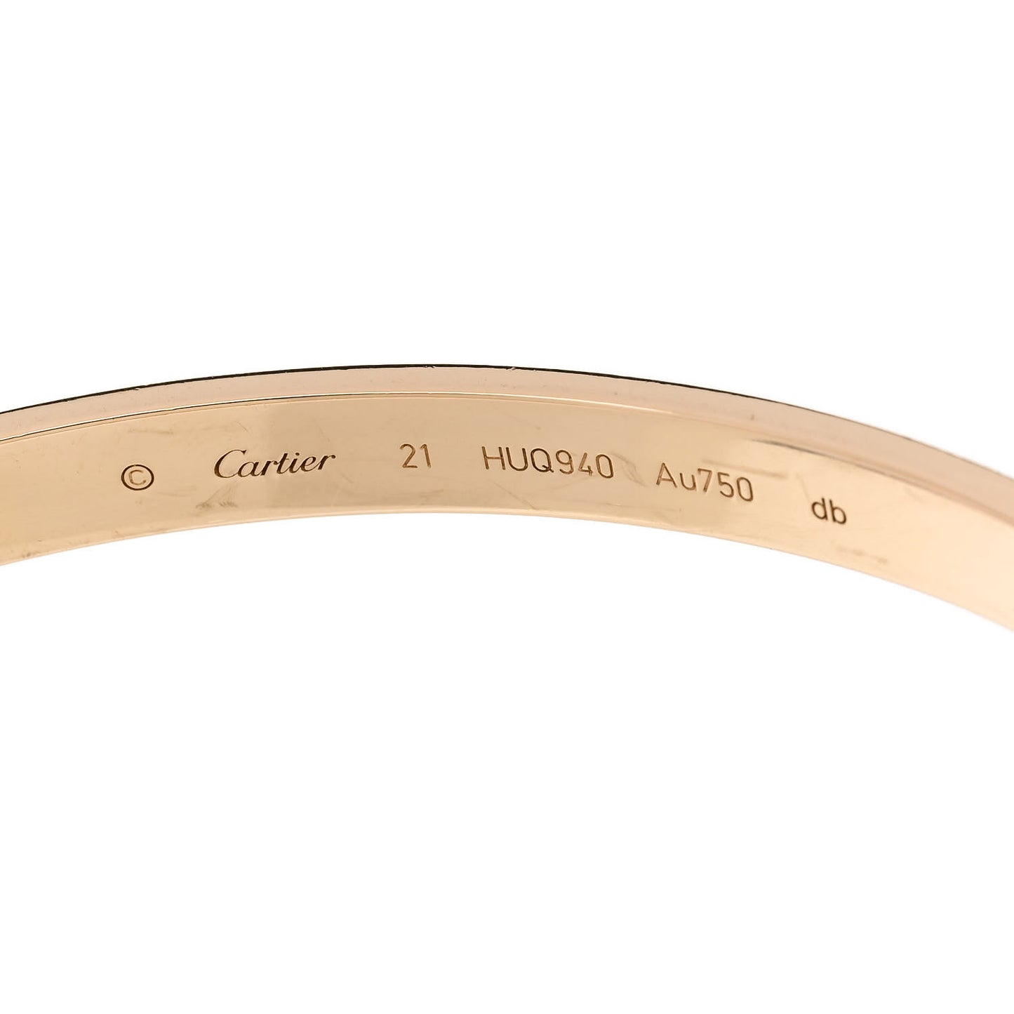 18K Yellow Gold LOVE Bracelet 21