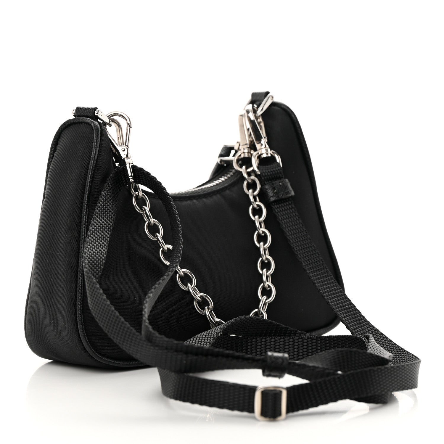 Prada Tessuto Nylon Mini Re-Edition 2000 Shoulder Bag Black 3 of 9