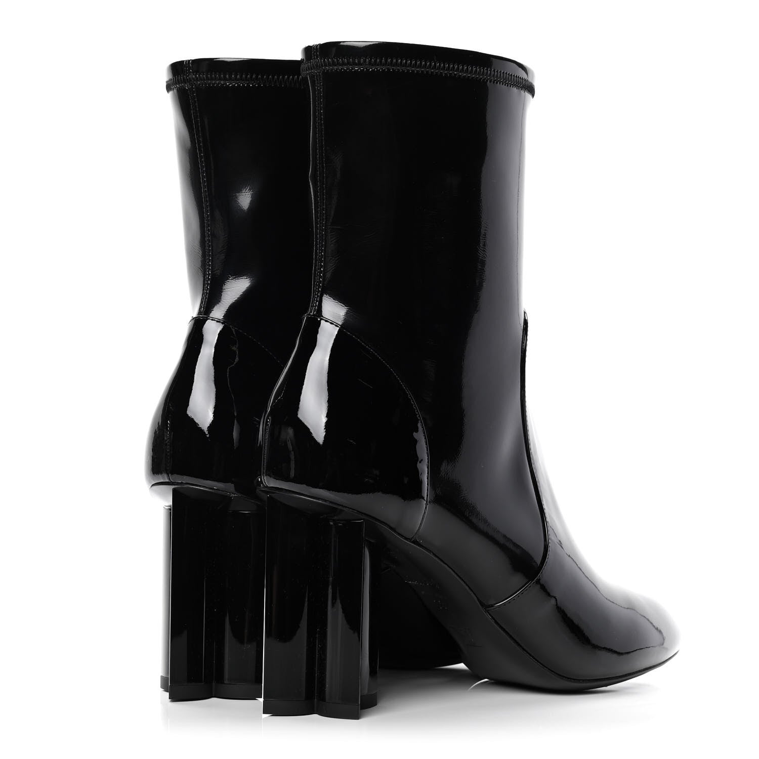 Louis Vuitton Patent Silhouette Ankle Boots 39 Black 3 of 5