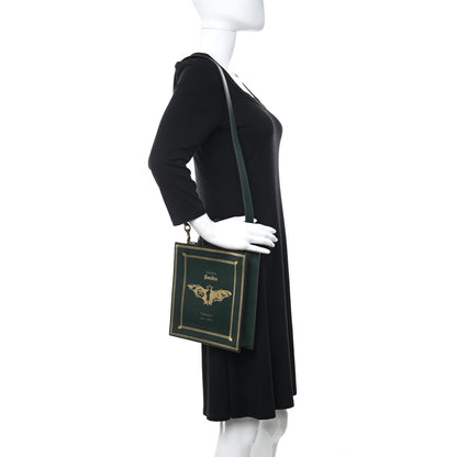 Gucci Calfskin Garden Bat Vertical Shopping Tote Green 2 of 12