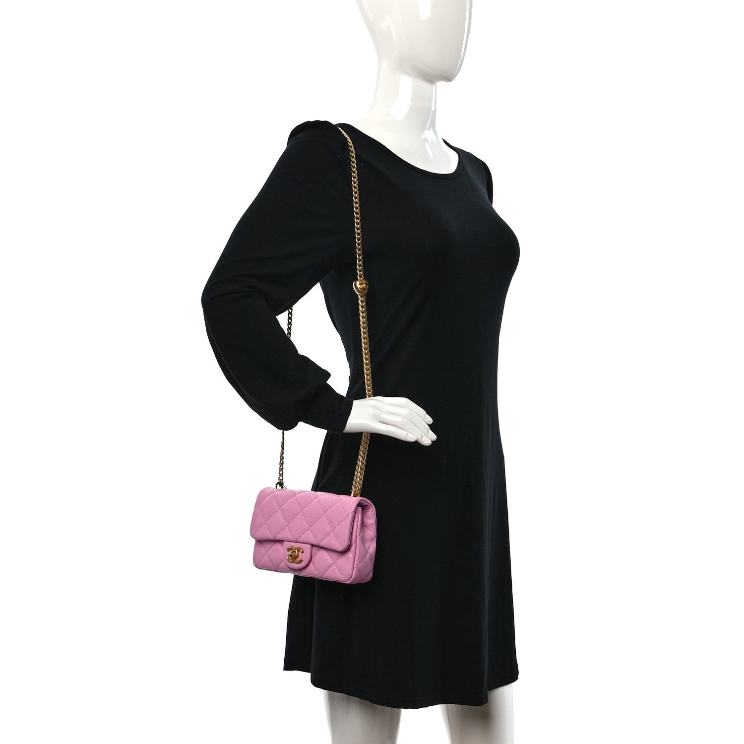 Chanel Caviar Quilted Mini Rectangular Sweetheart Flap Lilac 2 of 12