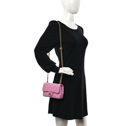 Chanel Caviar Quilted Mini Rectangular Sweetheart Flap Lilac 2 of 12