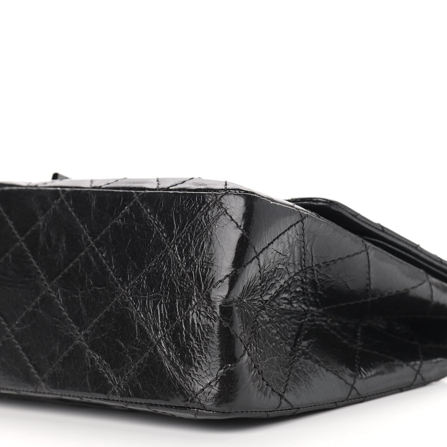 Chanel Glazed Aged Calfskin Quilted 2.55 Reissue 227 Flap So Black 10 of 11