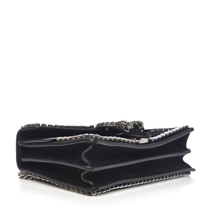 Gucci Suede Crystal Small Dionysus Shoulder Bag Black 4 of 12