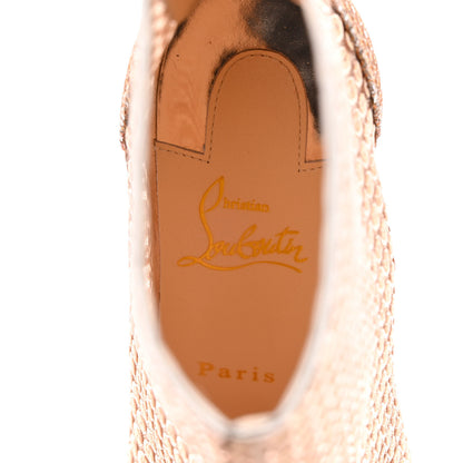 Christian Louboutin Glitter Diams Paillettes Gipsybootie 100 Ankle Boots 40 Nude 6 of 8