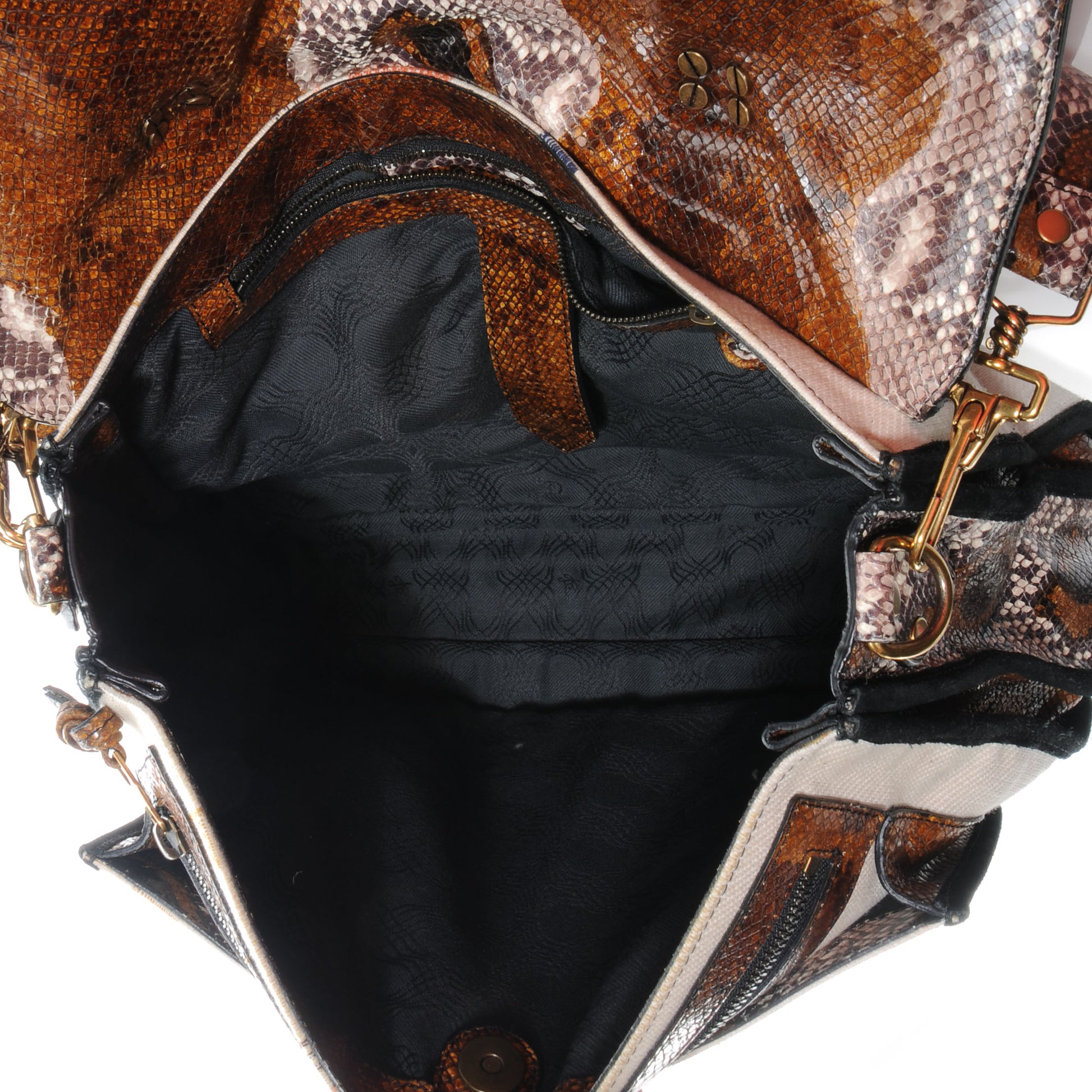 Proenza Schouler Canvas and Printed Python PS1 Large Satchel 6 of 13