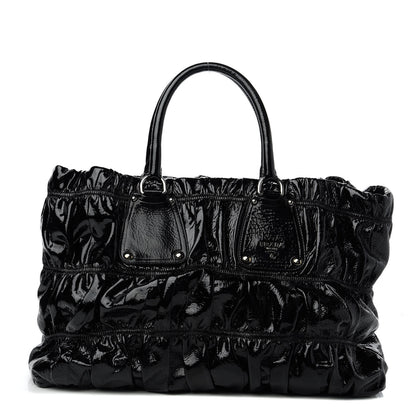 Prada Vernice Gaufre Tote Black 1 of 10