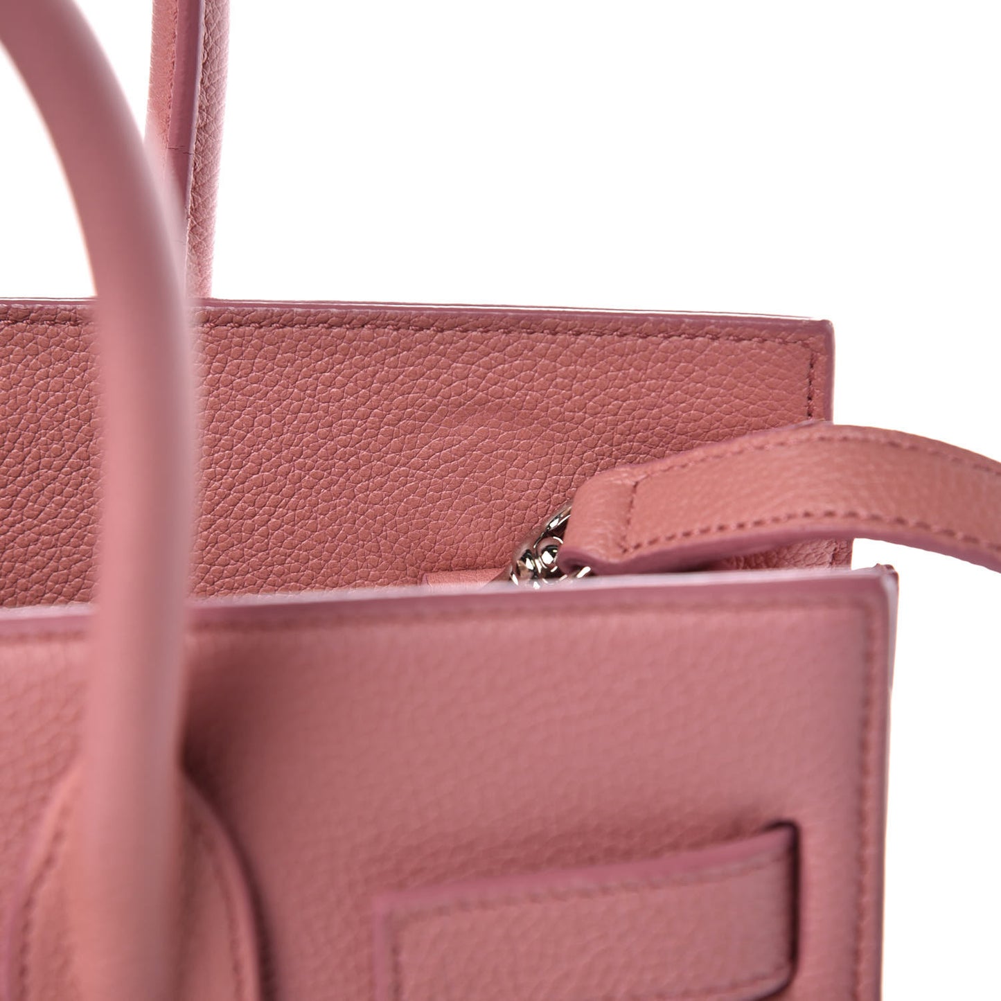 Grained Calfskin Baby Sac De Jour Dark Rose