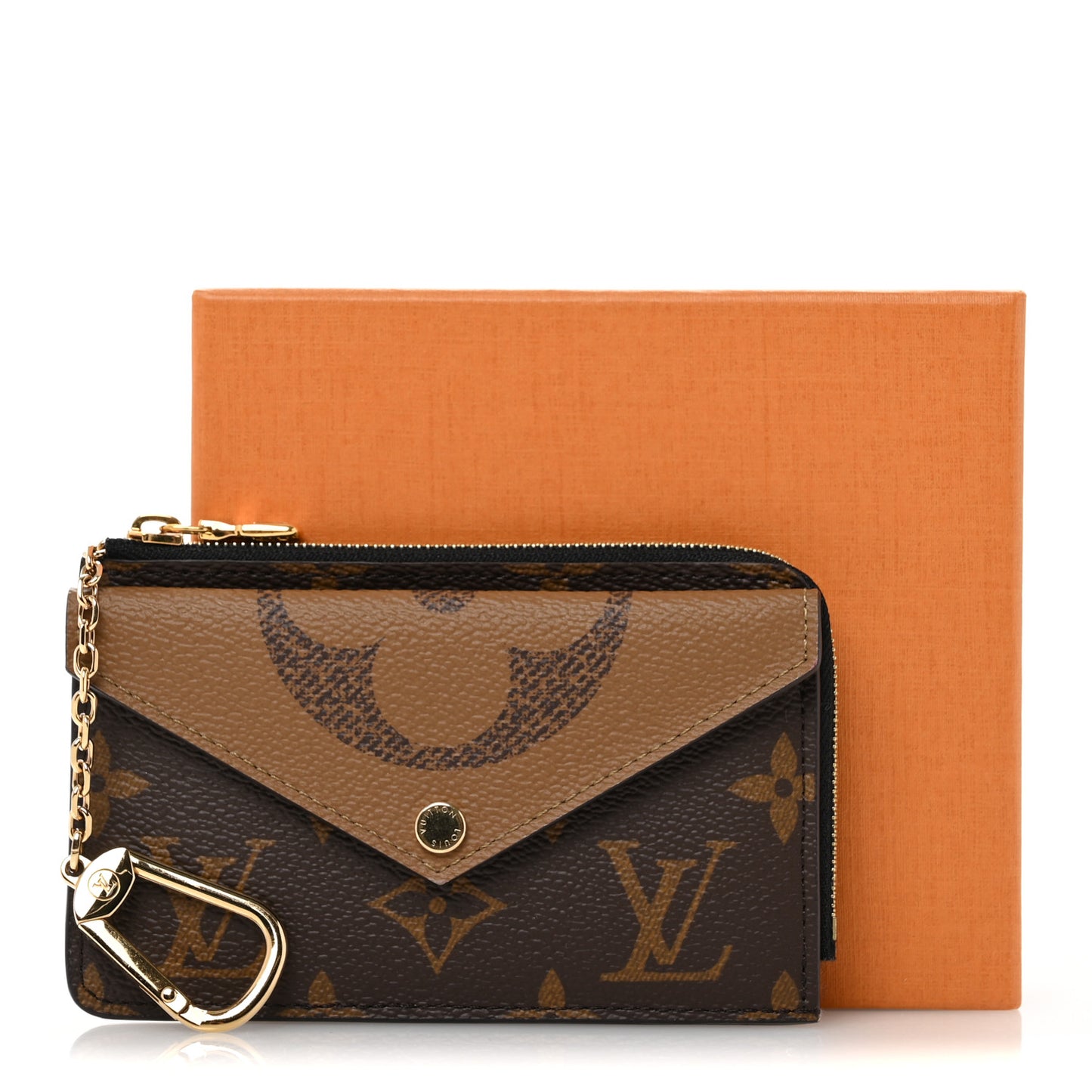 Reverse Monogram Recto Verso Card Holder Brown