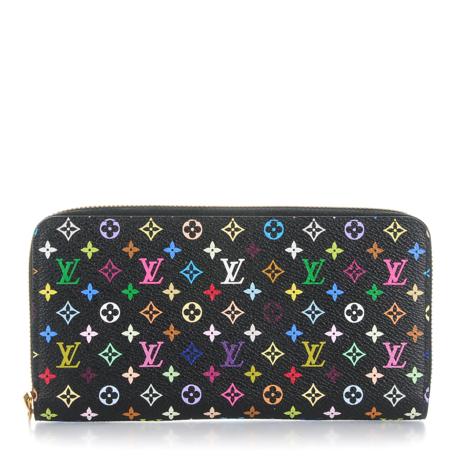 Louis Vuitton Monogram Multicolor Zippy Wallet Black Grenade 1 of 7