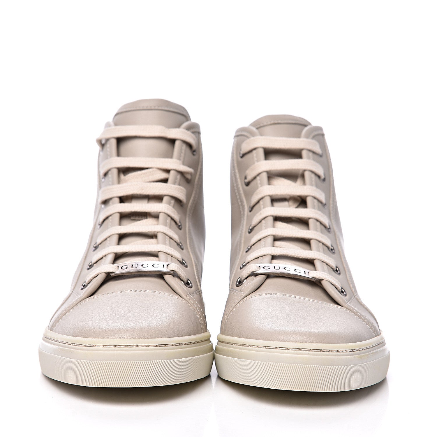 Gucci Calfskin Womens High Top Sneakers 39 Mystic White 2 of 9