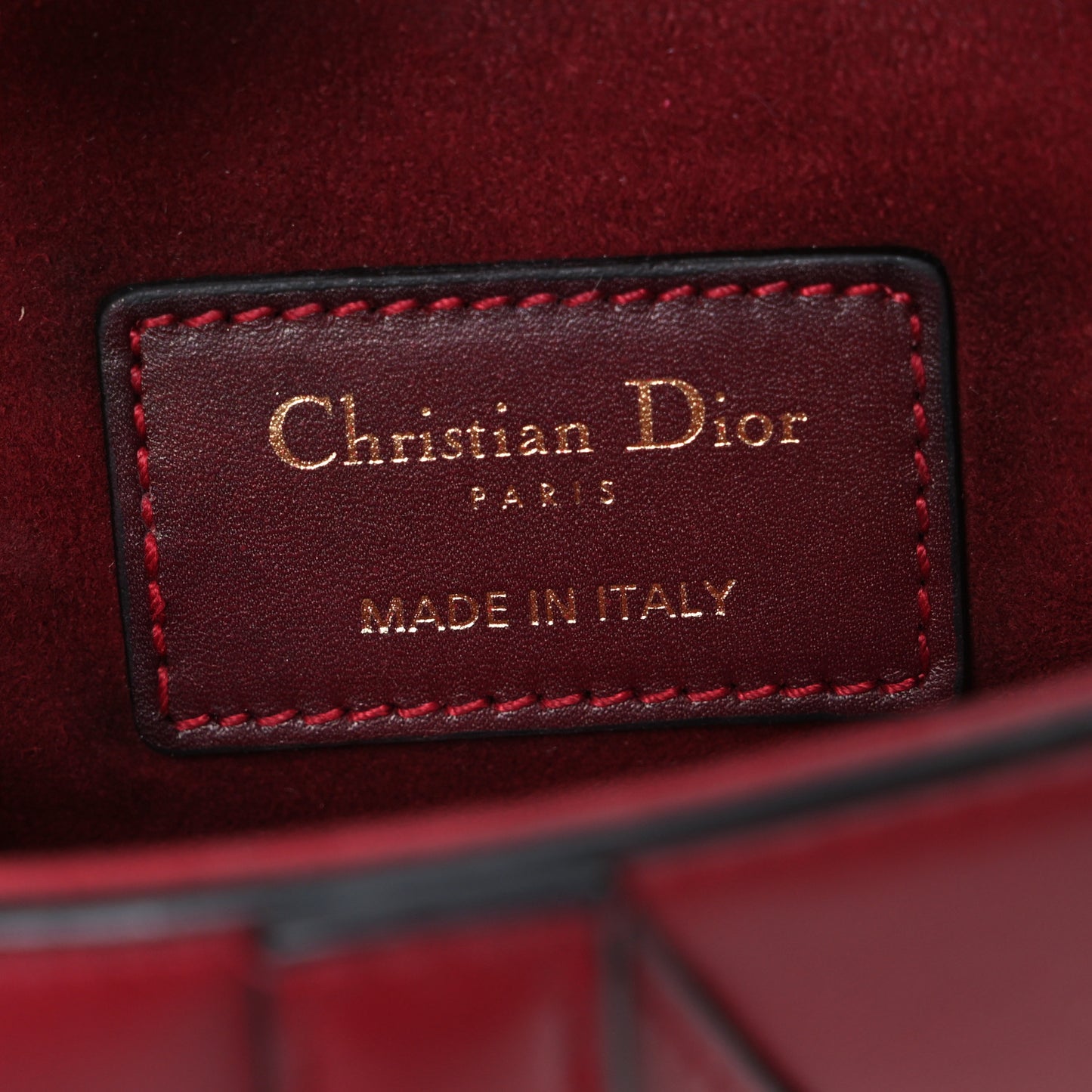 Calfskin Mini Saddle Bag Red