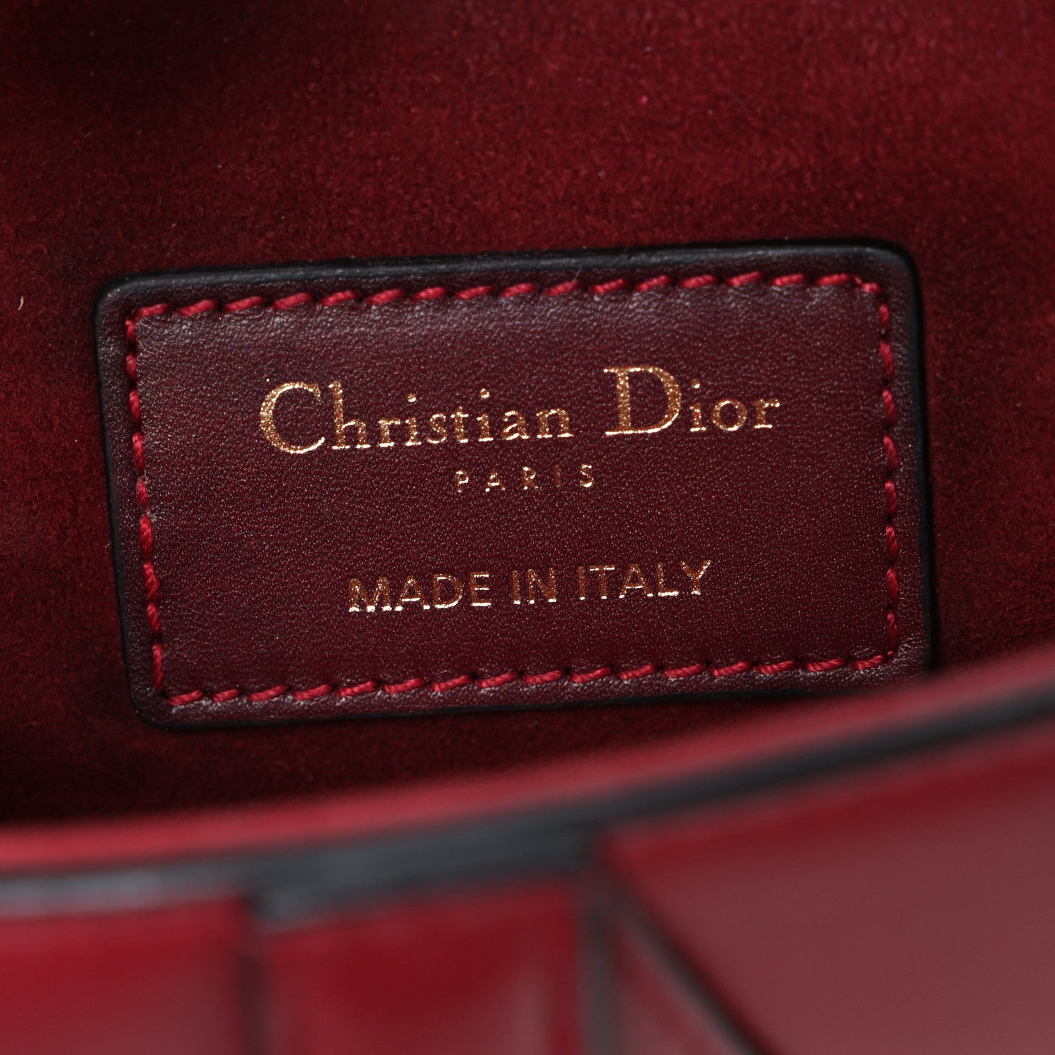 Christian Dior Calfskin Mini Saddle Bag Red 6 of 10