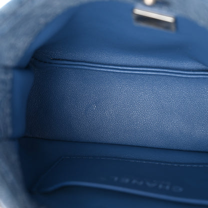 Chanel Denim Quilted Camellia Sweetheart Small Hobo Blue 11 of 12