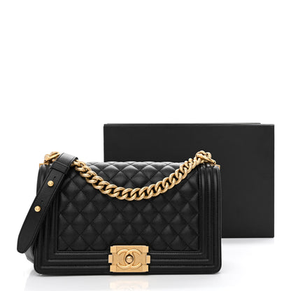 Chanel Caviar Quilted Medium Boy Flap Black 11 of 11