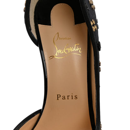 Christian Louboutin Jacquard Loubi In The Sky Iriza 100 Pumps 39 Multi Black 6 of 8