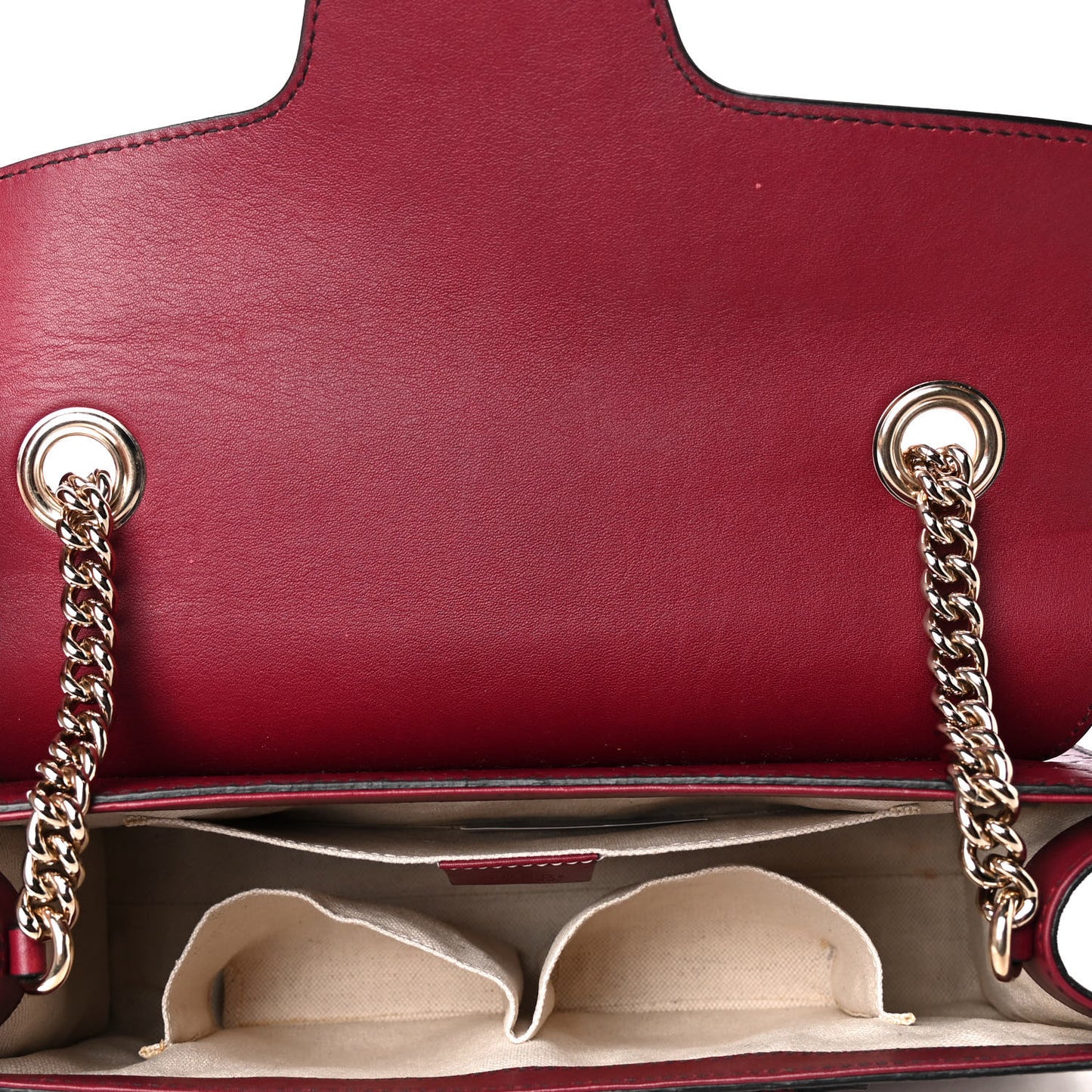 Soft Guccissima Medium Emily Chain Shoulder Bag Classic Ruby