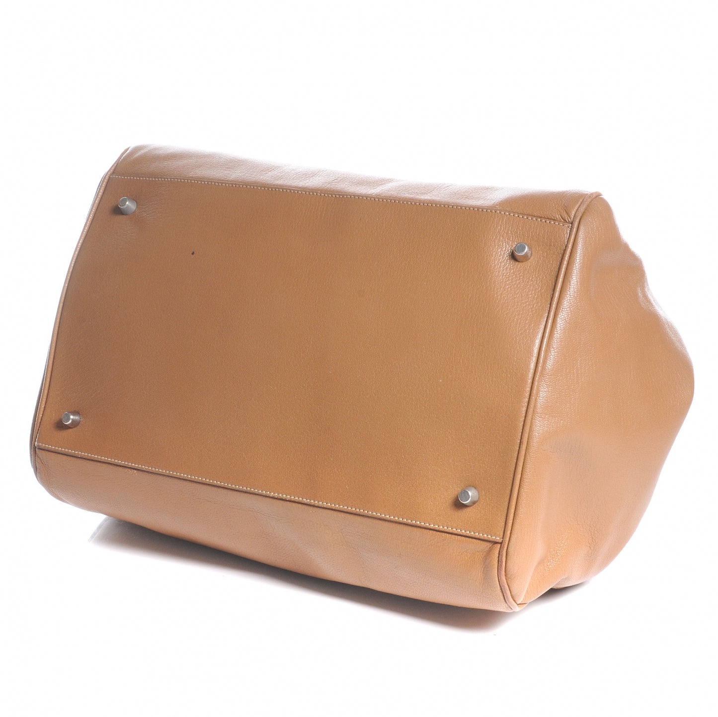 Goatskin Cerniera Doctor Bag Beige