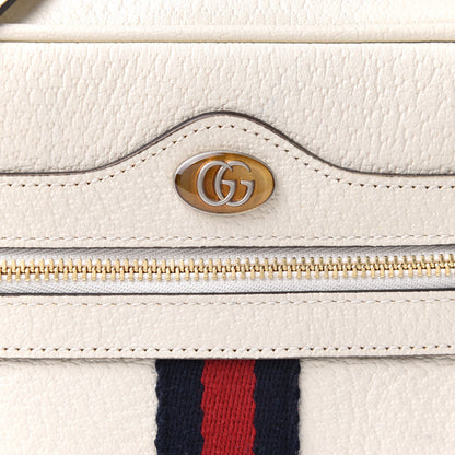 Gucci Textured Dollar Calfskin Web Mini Ophidia Shoulder Bag Mystic White 9 of 12
