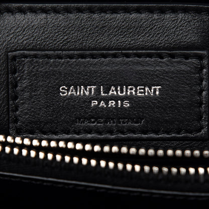 Saint Laurent Calfskin Y Quilted Monogram Small Loulou Chain Satchel Black 6 of 9