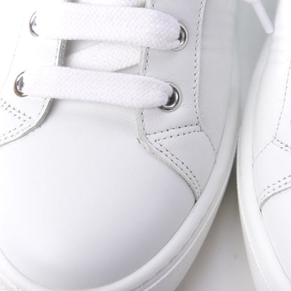 Hermes Calfskin Womens Avantage Sneakers 37.5 White 10 of 12