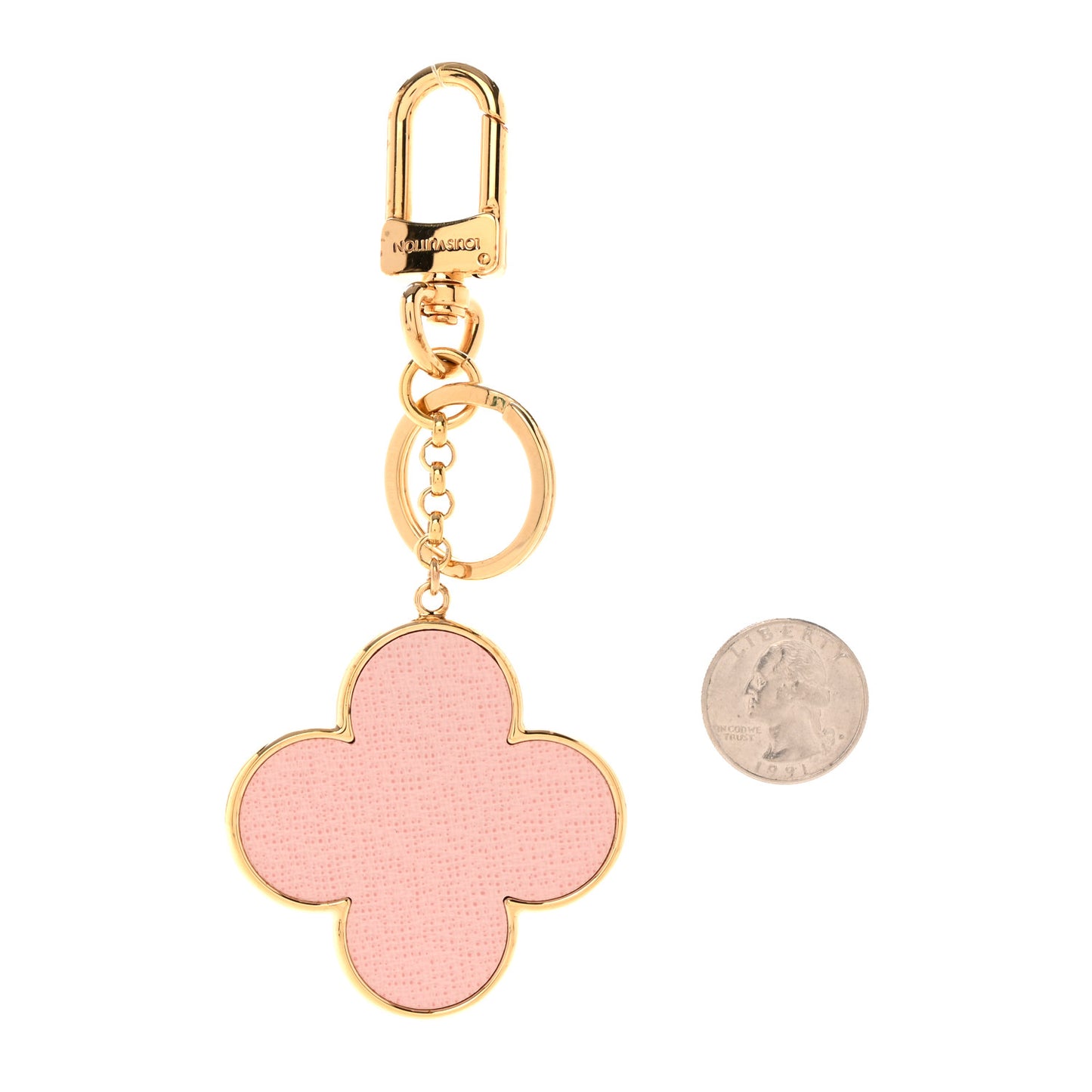 Metal Monogram Into The Flower Bag Charm Key