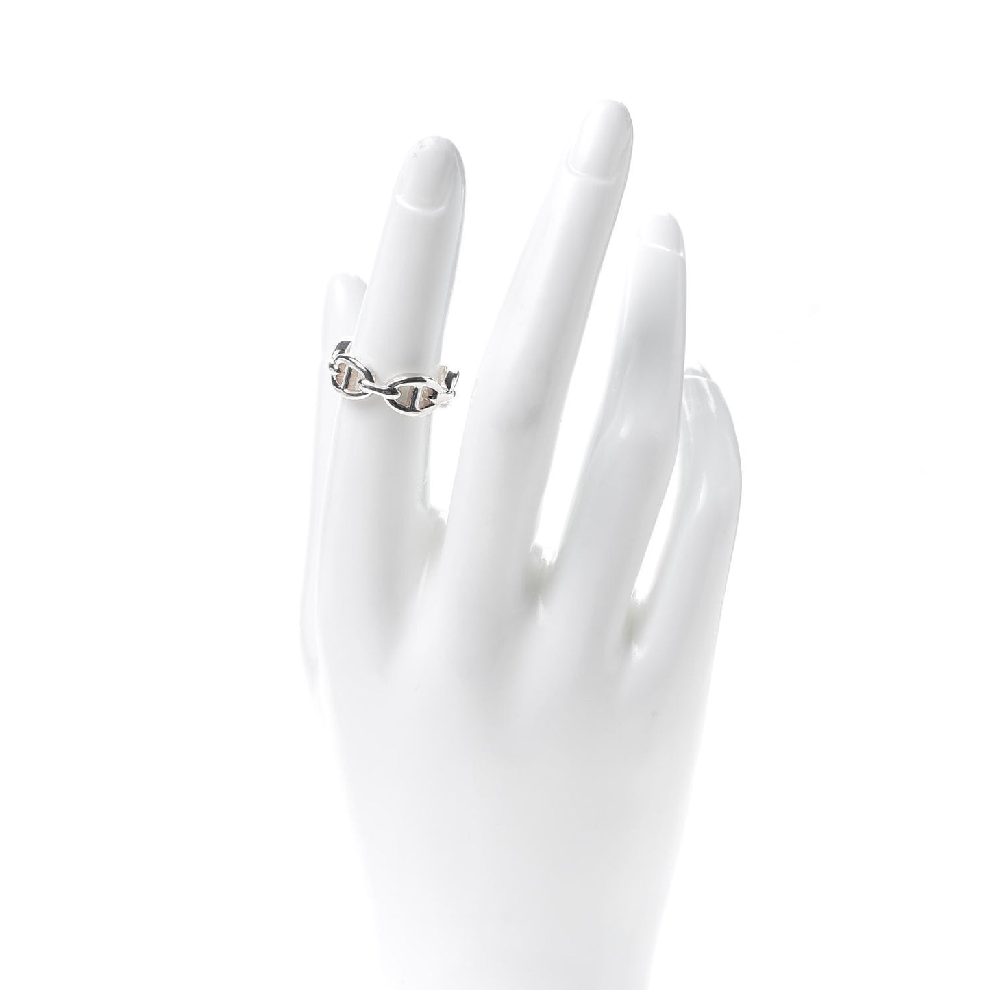 Sterling Silver PM Chaine d'Ancre Enchainee Band Ring 52 6