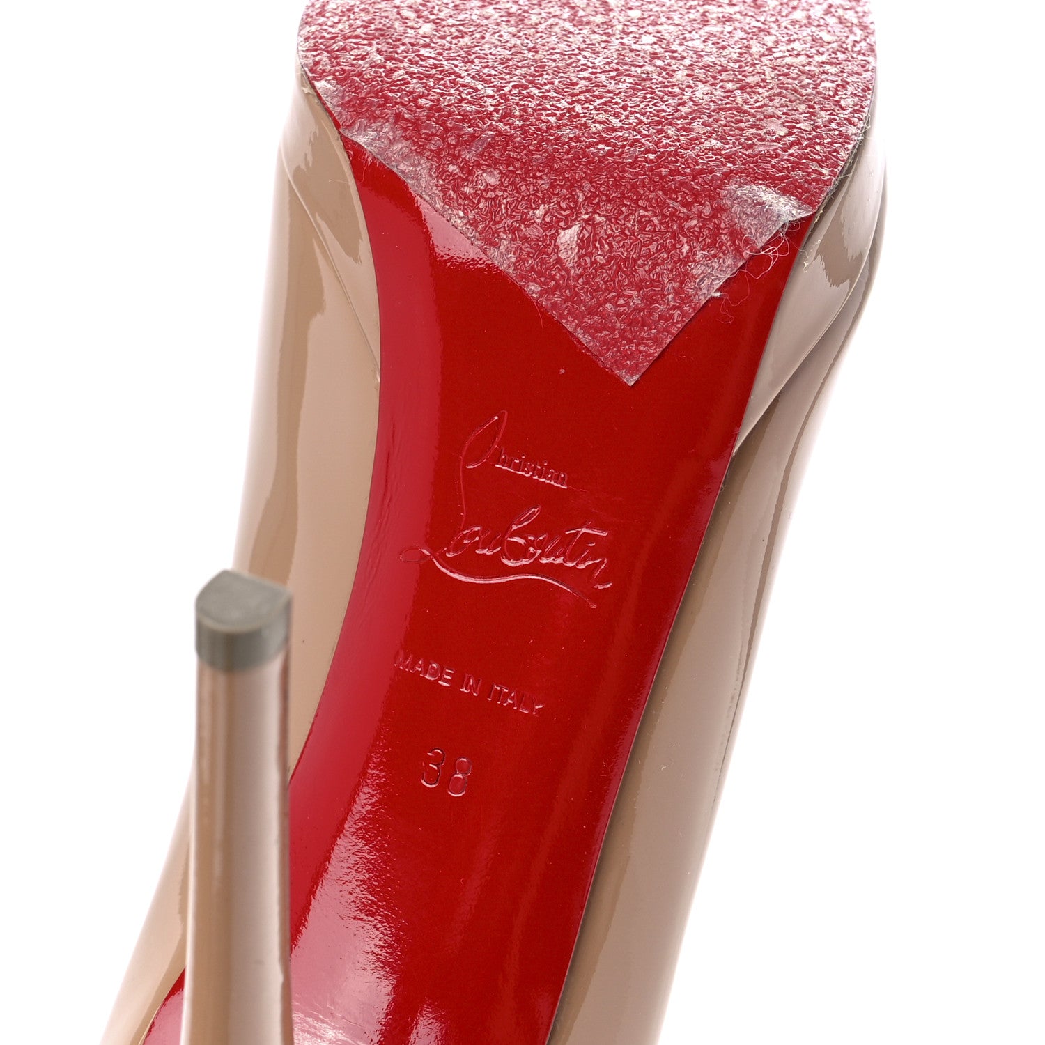 Christian Louboutin Patent New Simple 120 Pumps 38 Nude 6 of 8